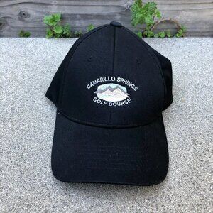 VTG AUTHENTIC HEADWEAR Camarillo Springs Golf Course Hat Men's L/XL Black​​​